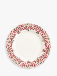 Spode Christmas Tree Yuletide Earthenware Dinner Plate, 27cm, Red