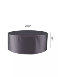 Pacific Aerocover Round Garden Dining Furniture Set Cover, 200cm, Anthracite - thumbnail 2