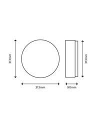 Philips Doris LED Flush Bathroom Light, White - thumbnail 2