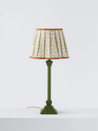 John Lewis x Sanderson Truffle Scallop Table Lamp, Green - thumbnail 2
