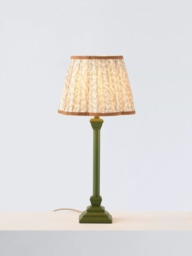 John Lewis x Sanderson Truffle Scallop Table Lamp, Green - thumbnail 1