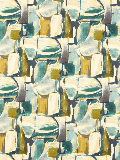 Clarke & Clarke Figura Made to Measure Curtains or Roman Blind, Teal/Mineral - image 1