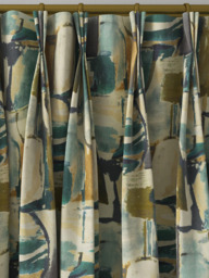 Clarke & Clarke Figura Made to Measure Curtains or Roman Blind, Teal/Mineral - thumbnail 6