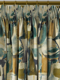 Clarke & Clarke Figura Made to Measure Curtains or Roman Blind, Teal/Mineral - thumbnail 2
