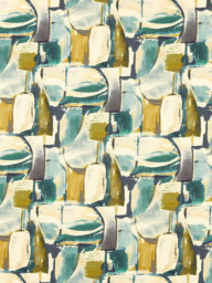 Clarke & Clarke Figura Made to Measure Curtains or Roman Blind, Teal/Mineral