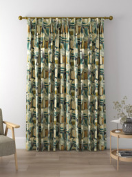 Clarke & Clarke Figura Made to Measure Curtains or Roman Blind, Teal/Mineral - thumbnail 5