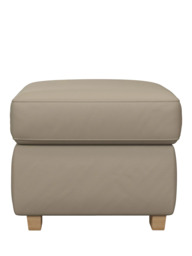John Lewis Camden Leather Storage Footstool, Light Leg - thumbnail 3