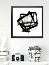 Brookpace Lascelles 'Tessellation III' Framed Print & Mount, 53 x 53cm, Black - thumbnail 2