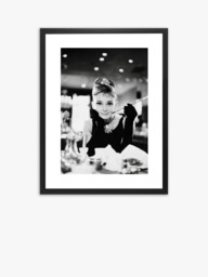 Brookpace Lascelles Audrey Hepburn 'Breakfast at Tiffany's' Framed Print & Mount, 86 x 66cm, Black/White - thumbnail 1