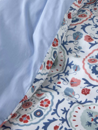 John Lewis Keya Suzani Pure Cotton Sateen Duvet Cover Set, 200 Thread Count - thumbnail 4