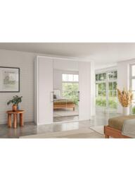 John Lewis Osaka 2m Bi-Fold Wardrobe with 2 Glass Doors & 2 Mirrored Doors - thumbnail 3