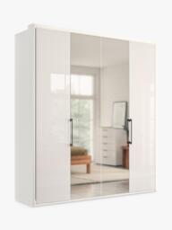 John Lewis Osaka 2m Bi-Fold Wardrobe with 2 Glass Doors & 2 Mirrored Doors - thumbnail 2
