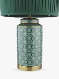 Laura Ashley Knipton Ceramic Base Table Lamp, Green - thumbnail 5