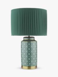 Laura Ashley Knipton Ceramic Base Table Lamp, Green - thumbnail 3