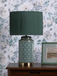Laura Ashley Knipton Ceramic Base Table Lamp, Green - thumbnail 6