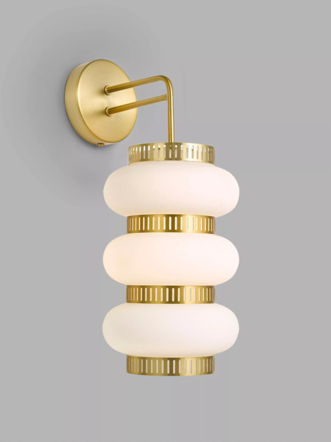 John Lewis Lotus Wall Light, Matte Antique Brass
