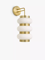 John Lewis Lotus Wall Light, Matte Antique Brass - thumbnail 3