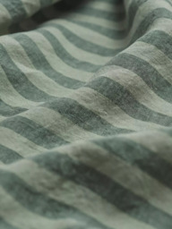 Piglet in Bed Pembroke Stripe Linen Flat Sheet - thumbnail 2