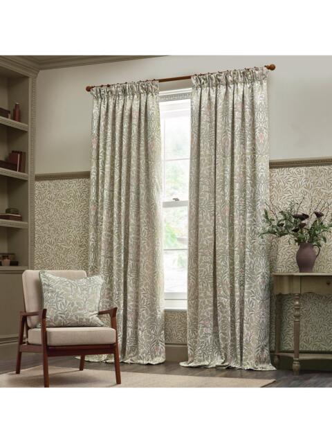 Morris & Co. Acorn Jacquard Pair Lined Pencil Pleat Curtains - image 1