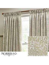 Morris & Co. Acorn Jacquard Pair Lined Pencil Pleat Curtains - thumbnail 2