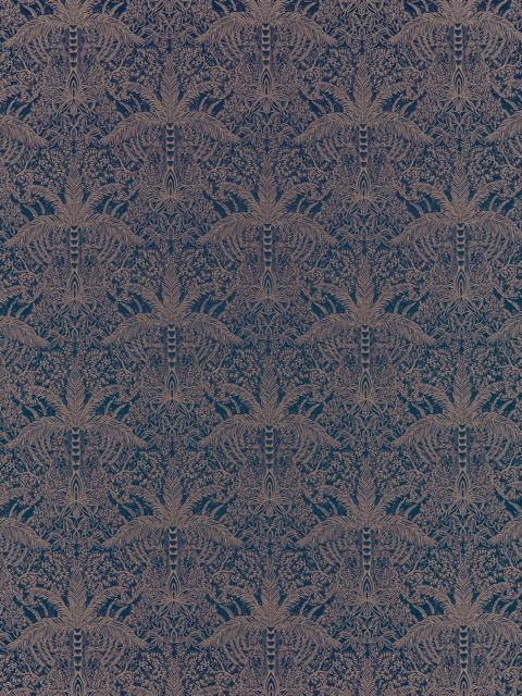 Clarke & Clarke Leopardo Made to Measure Curtains or Roman Blind, Midnight/Copper - image 1