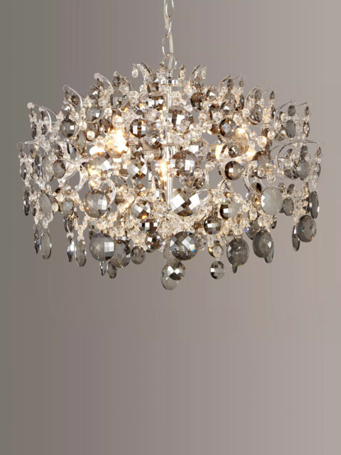 John Lewis Paris Smoke & Clear Crystal Ceiling Light - image 1