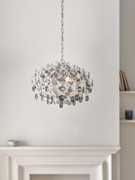 John Lewis Paris Smoke & Clear Crystal Ceiling Light - thumbnail 2