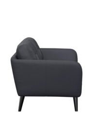 John Lewis Arlo Medium 2 Seater Leather Sofa, Dark Leg - thumbnail 3