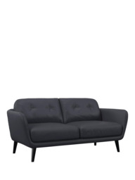John Lewis Arlo Medium 2 Seater Leather Sofa, Dark Leg - thumbnail 1