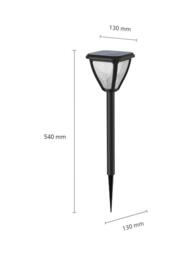 Philips Vapora Solar Power Outdoor Pedestal Pathway Stake Light, Black - thumbnail 4
