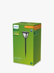 Philips Vapora Solar Power Outdoor Pedestal Pathway Stake Light, Black - thumbnail 3