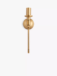 John Lewis Hart Wall Light Fitting, Antique Brass - thumbnail 2