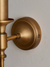 John Lewis Hart Wall Light Fitting, Antique Brass - thumbnail 4