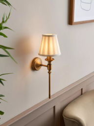 John Lewis Hart Wall Light Fitting, Antique Brass - thumbnail 6
