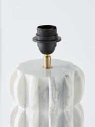 John Lewis Marble Scallop Table Lamp, White - thumbnail 3