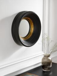 John Lewis Georgian Round Convex Wall Mirror, 40cm, Black - thumbnail 2