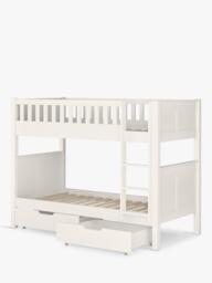 Stompa Arven Bunk Bed with Drawers, White - thumbnail 1