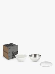 Alessi Rocc Small Stainless Steel Jar & Wax Candle, Basalt - thumbnail 1