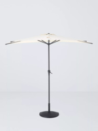 John Lewis Freestanding Balcony Parasol & Base Weight, 2.4 x 2.7m, Oyster - thumbnail 3