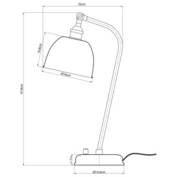 John Lewis Baldwin Table Lamp - thumbnail 6