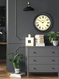 Lascelles Personalised Station Roman Numeral Wall Clock, 45.5cm, Black - thumbnail 4