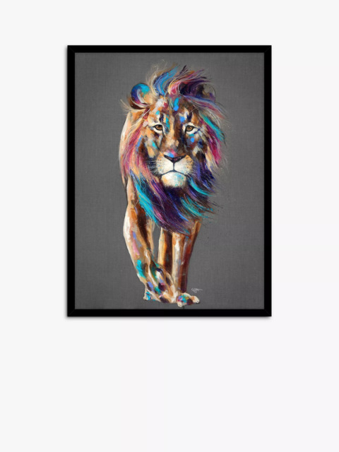 John Lewis Louise Luton 'Pride' Lion Framed Print, 104.5 x 74.5cm, Multi - image 1