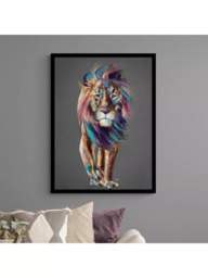 John Lewis Louise Luton 'Pride' Lion Framed Print, 104.5 x 74.5cm, Multi - thumbnail 2