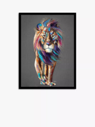 John Lewis Louise Luton 'Pride' Lion Framed Print, 104.5 x 74.5cm, Multi - thumbnail 1