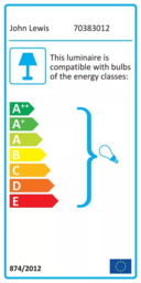 John Lewis Basic Ceiling Pendant Cord, White - thumbnail 6