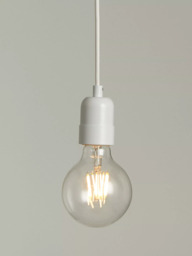 John Lewis Basic Ceiling Pendant Cord, White - thumbnail 2