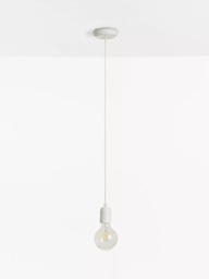 John Lewis Basic Ceiling Pendant Cord, White - thumbnail 3