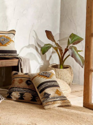 nkuku Tussi Sia Cushion Cover, Mustard/Grey - thumbnail 3