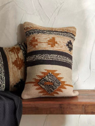 nkuku Tussi Sia Cushion Cover, Mustard/Grey - thumbnail 2