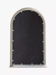 Classic Arch Window Metal Frame Indoor/Outdoor Wall Mirror, 100 x 61cm, Distressed White - thumbnail 3